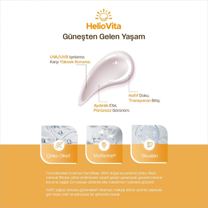 HelioVita %100 Mineral Güneşten Koruyucu Krem (50 ml)