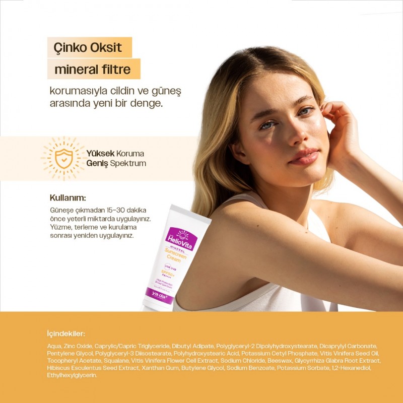HelioVita %100 Mineral Güneşten Koruyucu Krem (50 ml)