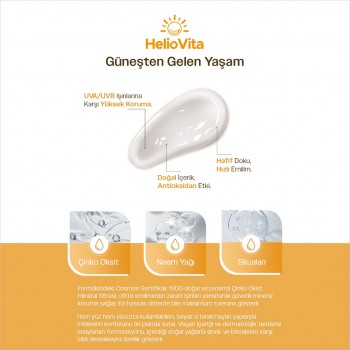 HelioVita %100 Mineral Güneşten Koruyucu Losyon - Bebek & Çocuk (75 ml)