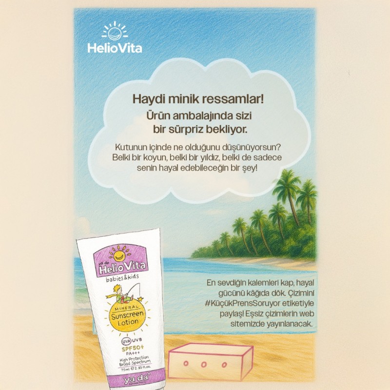 HelioVita %100 Mineral Güneşten Koruyucu Losyon - Bebek & Çocuk (75 ml)