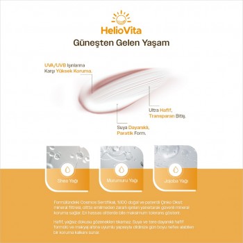 HelioVita %100 Mineral Güneşten Koruyucu Yoğunlaştırılmış Krem (15 g)