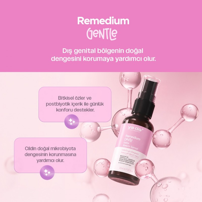 Remedium Gentle İntim Bakım Spreyi 30 ml / Özel Bölge Flora Desteği