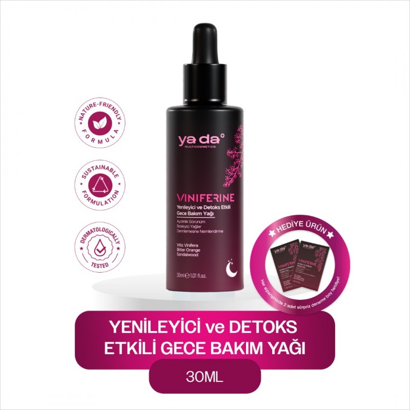Viniferine Yenileyici ve Detoks Etkili Gece Bakım Yağı