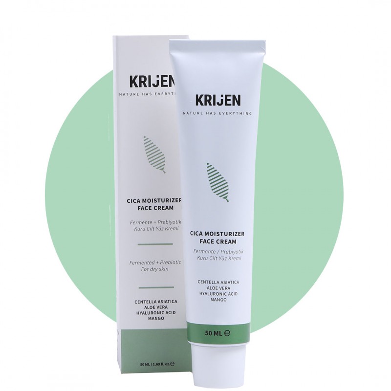 CICA + Aloe Vera | Fermente / Prebiyotik Kuru Cilt Yüz Kremi | Hyaluronik Asit + Pentavitin + Doğal Yağlar