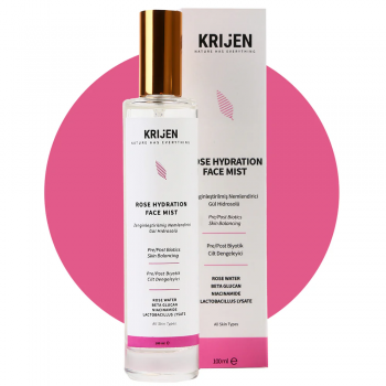 Zenginleştirilmiş Nemlendirici Gül Hidrosolü - Niacinamide & Yulaf Özü Face Mist | Gül Mayası + Beta Glukan + Pre/Post Biyotik