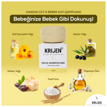 Hassas Cilt & Bebek Katı Şampuanı | Aynısefa Yağı + Papatya Özü + Zeytinyağı