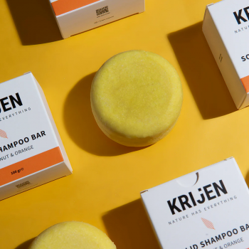 Hindistan Cevizi & Portakal Kabuğu Katı Şampuan | Bitkisel Keratin + E Vitamini + Panthenol + Doğal Yağlar
