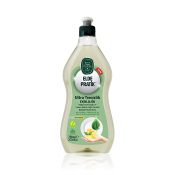 Elde Pratik™ - Doğal Zeytinyağı ve Limon Kabuk Yağlı Formül Bulaşık Yıkama Sıvısı - 750 ml